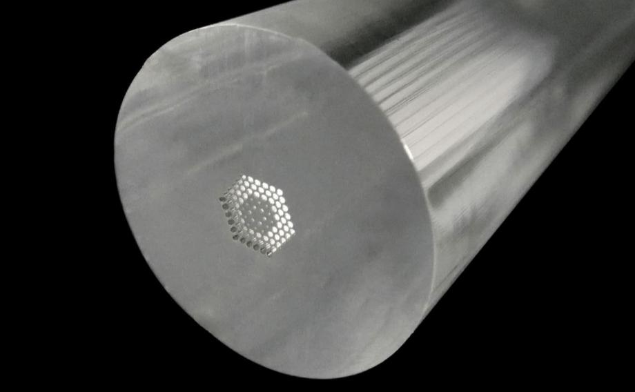 Photonic-crystal fiber preform. Products to be exhibited at OFC 2026